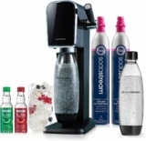 SodaStream Art Sparkling Water Maker Bundle (Black), with CO2, DWS Bottles, and Bubly Drops Flavors