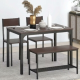 4 Pieces Modern Kitchen Table Set for Breakfast Nook