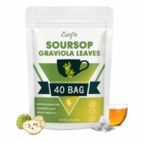 40-Count Soursop Graviola Leaf Tea Bags, 100% Natural Soursop Leaves for Improve Digestion, Support Healthy Skin & Sleep