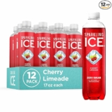 12-Pack Sparkling Ice, Cherry Limeade Sparkling Water, Zero Sugar Flavored Water, with Vitamins and Antioxidants, Low Calorie Beverage, 17 fl oz