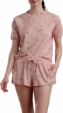2-Pc Splendid Women’s Star Printed Lounge Shirt & Short Set