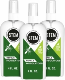 3-Pack Stem Repels Mosquitoes: Mosquito Repellent Spray With Botanical Extracts; 4 fl oz