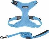 Step-in Lock Dog Harness w Reflective Dog Leash Combo Set with Neoprene Handle 5ft