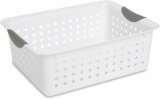 6-Pack Sterilite Medium Ultra Basket, Open Top Plastic Storage Organizer