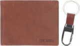 Steve Madden Mens RFID Leather Wallet Gift Set with Key Fob