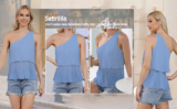 Women’s One Shoulder Pleated Top