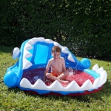 SunSmart 68″ Shark MEGA Spray Water Sprinkler for Kids, Inflatable Sprinkler Splash Pad