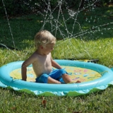 SunSmart Learn ‘N Play Sprinkler Splash Mat – Helps Kids Learn Letters, Colors and Writing