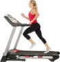 Sunny Health & Fitness Performance Treadmill with 15 Level Auto Incline, Shock Absorption, Digital Monitor, Quick Speed Buttons, Wide Running Belt, Foldable, Device Holder, USB/Bluetooth Connection