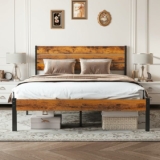 Queen Size Bed Frame with Headboard