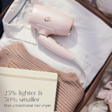 T3 Afar Lightweight Travel-Size Hair Dryer with Auto Dual Voltage, Folding Handle, Fast Drying, Lightweight and Ergonomic