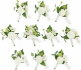 10-Pack Groom and Best Man Boutonniere