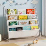 Kids Bookshelf with 4 Tier Deep Sleeves