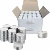 250-Count Tea Light Candles in Metal Cups