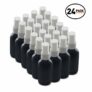 24-Pack Black UV Glass Bottles With White Spray, 2oz