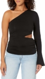 The Drop Women’s Black One Sleeve Cutout Waist Top by @glencyfeliz