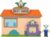 The Simpsons Krusty Burger Diorama Playset, Includes One 2.5-Inch Scale Krusty The Clown Action Figure and Accessories