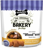 Three Dog Bakery Grain-Free “Woof”ers, Peanut Butter & Banana Flavor – Grain-Free Dog Treat