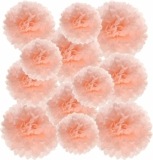 12-Pack 8″ 10″ 12″ Tissue Paper Pom Poms