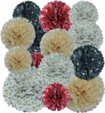 14-Pack Tissue Paper Pom Poms