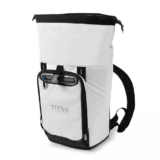 Titan by Arctic Zone 13QT/20-Can Cooler Backpack Soft Sided Leak-Proof, White