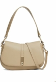 Tommy Hilfiger Leather Saddle Shoulder Bag with Removable Crossbody Strap