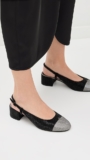 Tory Burch Cap Toe Pave Slingback Heels 45mm