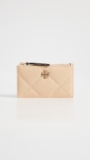 Tory Burch Kira Diamond Quilt Pave Logo Zip Card Case