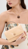 Tory Burch Kira Pave Logo Diamond Quilt Mini Top Handle Bag