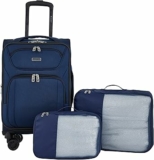 3-Pc Travelers Club Swansea Carry-On Luggage, Navy Peony