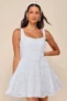 Rare London Women’s Truly Flawless White Lace Sleeveless Bow Bustier Mini Dress
