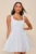 Rare London Women’s Truly Flawless White Lace Sleeveless Bow Bustier Mini Dress