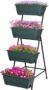 4-Tiers Vertical Raised Garden Bed with 4 Container Boxes