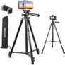 50” Phone Tripod Stand with Phone Holder and Carry Bag