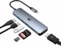 USB C Hub, 6 in 1 USB C to USB Adapter