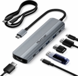 6 in 1 USB C Hub Multiport Adapter with 4K@60Hz HDMI