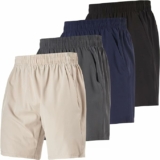 4-Pack Men’s Ultra Performance Workout Gym Shorts, 7″ Inseam