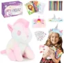 Unicorn Plush Toy Set w/ Headband, Coin Purse, Stickers, 8-Ct Coloring Books, & 12-Ct Markers