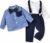 4-Pc Baby Boy Button Shirt w/ Suspender Outfit Set