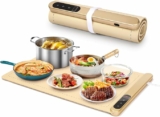 Large Electric Warming Food Tray with 6 Temp Settings & Timer, Auto Shut-Off
