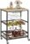 Serving Cart with Casters, Glass Holders, Wine Holders