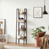 4-Tier Narrow Ladder Bookshelf