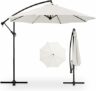 VECELO 10ft Offset Patio Umbrella with 8 Ribs &  24 built-in LED lights