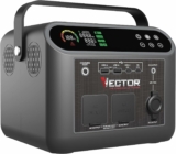 VECTOR VECLIPS4 500 Watt Portable Power Station with 444 WH Li-On Battery, Pure Sine Wave Technology and Wireless Charging,