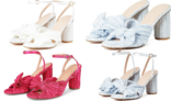 Women Pleated Bowknot Heeled (Dupe for Loeffler Randall)