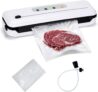 Automatic Vacuum Sealer with Built-in Roll Bag Cutter + 20-Ct Vacuum Bags & Hose