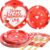Valentines Plates and Napkins Sets – Serves 25