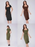 Women Wrap Midi Dress