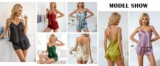 2-Pc Women’s Silky Pajama Tank & Short Set