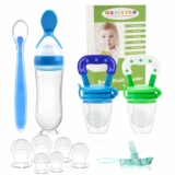 2 Baby Fruit Food Feeder Pacifier & 1 Baby Food Dispensing Spoon